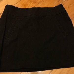 Black Wool Miniskirt